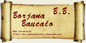 Borjana Baucalo vizit kartica